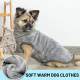 KAYCOWZA Dog Jacket for Cold Weather, 2 Pack Cozy Winter Warm Turtleneck Pet Coat Clothes for Large Medium Small Dogs, Fleece Adjustable Pullover Dog Vest Sweater (M-XXL)