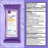 Medline ReadyBath LUXE Antibacterial Extra Thick Adult Bath Wipes, 192 Wipes (8 Wipes, 24 Packs), Unscented, No Rinse Formula with Aloe, Sensitive Skin, Hypoallergenic, Alcohol-Free, 8 x 8 Inch