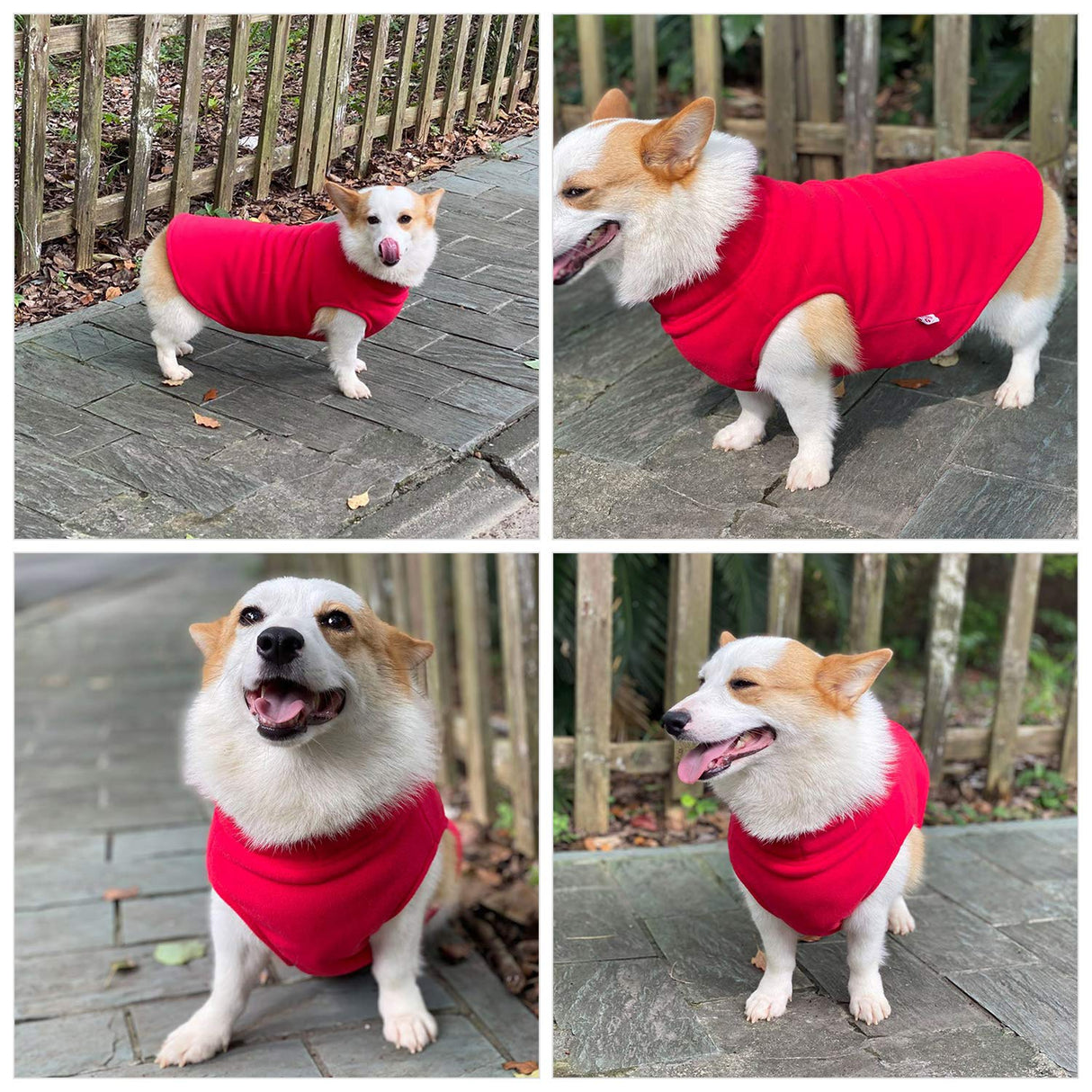 Dog Winter Vest Warm Breathable Dog Polar Fleece Vest Jacket, Lightweight Winter Coat with Leash Neck Hole for Small Medium Large Dogs Red L