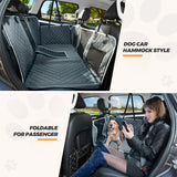 ANOSOSPECIAL Back Seat Extender for Dog,Waterproof Hard Bottom Dog Car Seat Cover for Back Seat Protector,Foldable Camping Pet Hammock Bed,Easy Clean Travelling Accessories Car SUV Truck (Gray)
