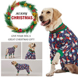 LovinPet Large Dog Christmas Pajamas - Christmas Outfit Xmas Holiday Costume for Dogs, Lightweight Pullover, A Gnome to FA La Navy Prints Large Dog PJ's Pitbull Clothes, L