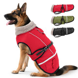 Dog Coat, Warm Dog Winter Coat Reflective Jacket Waterproof Fleece Vest, Pet Jacket Cozy for Cold Weather, Dogs Snowsuit Windproof, Adjustable Buckle for Large Extra Dogs