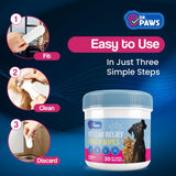 Dr. Paws Dog Ear Cleaner Finger Wipes - Ear Finger Wipe for Dog Ear Infection Treatment, Easy to Use Cat Ear Cleaner, Eliminates Odor, Dog Ear Cleaning Solution, Dog Ear Wipes (Oatmeal)