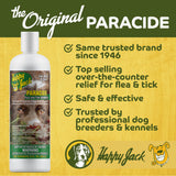 Happy Jack Paracide Flea & Tick Shampoo and Treatment for Dogs & Cats, Flea and Tick Prevention for Pets, 8 oz