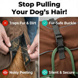 SKIPGEAR Softshell Dog Winter Vest, Fleece Lined Water-Repellent Jacket with Fur-Safe Buckle (No Hook & Loop) for Hiking, Adjustable Reflective Winter Coat for Active Dogs (Brown, X-Small)
