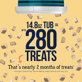 Stewart Chicken Breast Dog Treats, 14.8 oz, ~280 Pieces, Freeze Dried Raw, Single Ingredient, 74% Protein Training Treats or Meal Topper in a Value Size Resealable Tub, Grain Free, Gluten Free