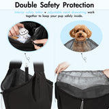 Creproly Dog Carrier Sling, Dog Carriers for Small Dogs & Cats with Pockets, Puppy Carrier Sling 15 lbs Machine Washable, Adjustable Shoulder Strap, Hands Free for Family Outdoor Use (Black)
