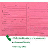 Groomers Margins Pink Dog Grooming Cards 5X8 Inch (100 Pack 8 X 5 inches) Dog Groomer Client Cards for Veterinarians, Pet Kennel Records, and Cat Grooming