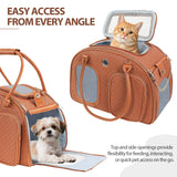 Dog Purse Carrier for Small Dogs, Airline Approved Pet Carrier Purse with Mesh Windows, Soft-Sided Travel Bag for 5–9 lbs Puppy & Cats, Lightweight Tote for Travel & Daily Outings