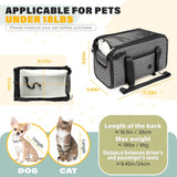 WOYYHO 18lbs Dog Car Seat for Small Dogs with Removable Velvet Liner, Luxury Small Dog Center Console Car Seat Pet Booster CarSeat, Easy Install Stable No Shaking, Waterproof Anti-Slip PU Leather