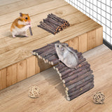 ERKOON 11 Pack Chinchillas Chew Toys, Toys Accessories for Teeth Care, Natural Apple Wood Ladder Bell Roller for Russian Hamster Gerbils Rats Guinea Pigs (11PCS)