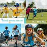 Vcarsian Kids Sunglasses Youth Baseball Sunglasses for Boys Girls 3-12 Polarized Softball Cycling Sports Goggles UV Protection