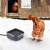 NAMSAN Small Heated Pet Bowl for Cats Rabbits, Outdoor and Indoor, 1 L Heated Water Bowl for Chicken Birds Ice Free, Thermal-Bowl for Dog Cage, Hanging Kennel Dish, Self-Assembly