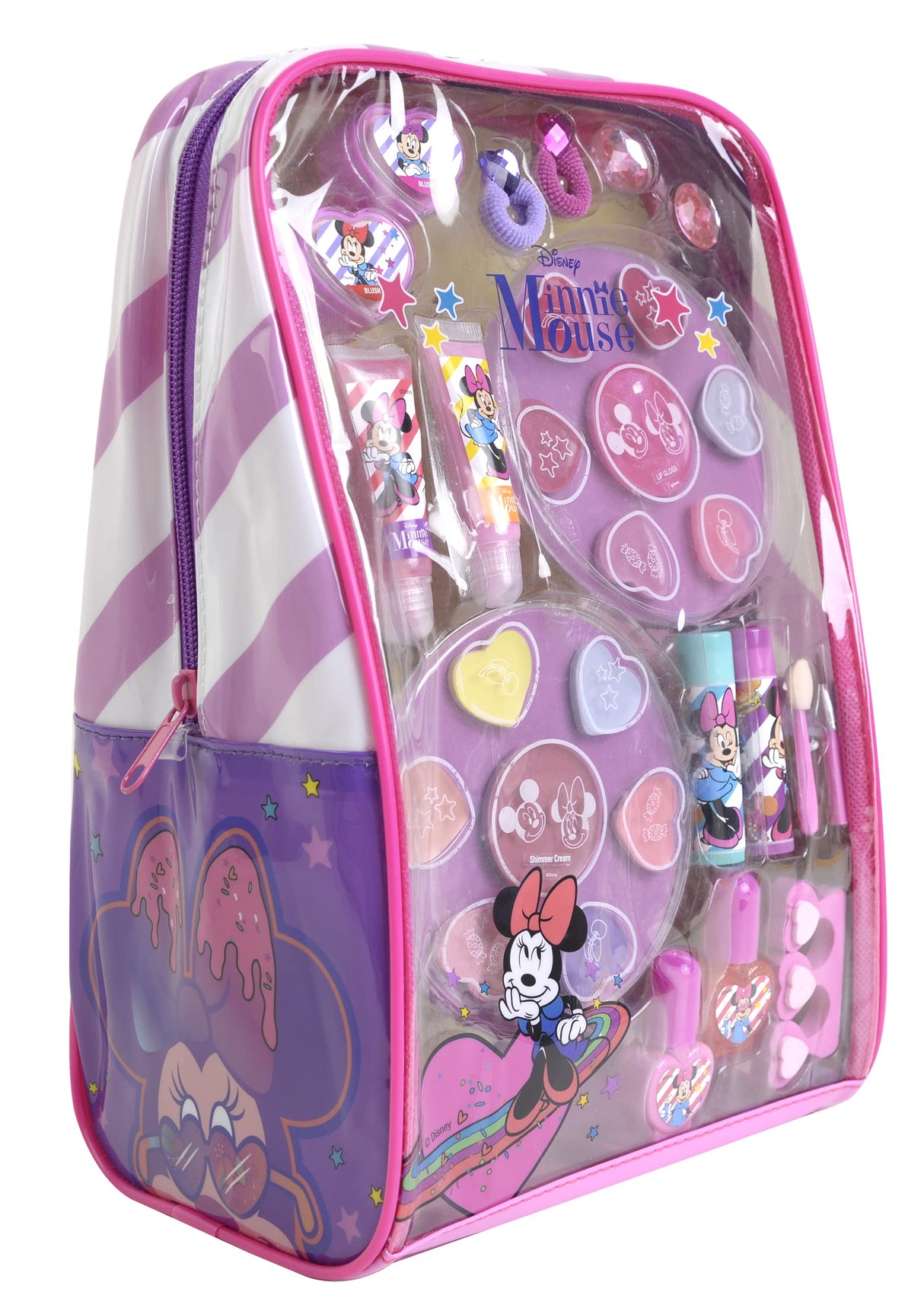 Minnie Beauty Backpack, Minnie Beauty Set with Colourful Products for a Fun Makeover from Head-to-Toe, Fun Makeup Kit, Colourful Accessories, Toys and Gift for Kids and Girls