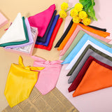 40 Pcs Plain Dog Bandanas Bulk Sublimation Heat Transfer Washable Adjustable Dog Scarf Triangle Scarf for Small Medium Large Pets, 20 Colors, 25.5"×16.5"