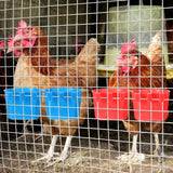 100 Pcs Cage Cups Chicken Feeder Cup 8 oz Hanging Bird Food Water Bowl Coop Bunny Cage Feeding Dish Game Fowl Supply for Poultry Pet Parrot Parakeet Rabbit Parakeet Pigeon(Red, Blue)