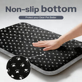 Fogkiss Dog Bed Mat, Reversible Dog Crate Pad with Washable Kennel Mat and Soft Foam, Pet Bed for Dogs & Cats, for Crates Carriers & Travel(Big&Small Stars Grey, 35" L*23" W*1.5" Th)