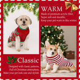 4 Pack Dog Christmas Sweater, GOYOSWA Dog Christmas Outfit Holiday Sweater Santa Snowman Reindeer Elf Knitted Sweaters for Small Medium Large Dogs Pets (Medium)