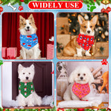 Sanwuta 120 Pcs Christmas Dog Bandanas Bulk Xmas Bandanas for Dogs Triangle Kerchief Bibs Scarf Set for Pet Christmas Costume Photo Props Accessories Pet Shops Grooming, 30 Styles