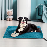Niubya Pet Heating Pad for Dogs and Cats, Adjustable Temperature and Waterproof Pet Heated Mat with Timer, Electric Heating Pet Bed with Chew Resistant Cord and Soft Washable Cover, 59" x 39.5"
