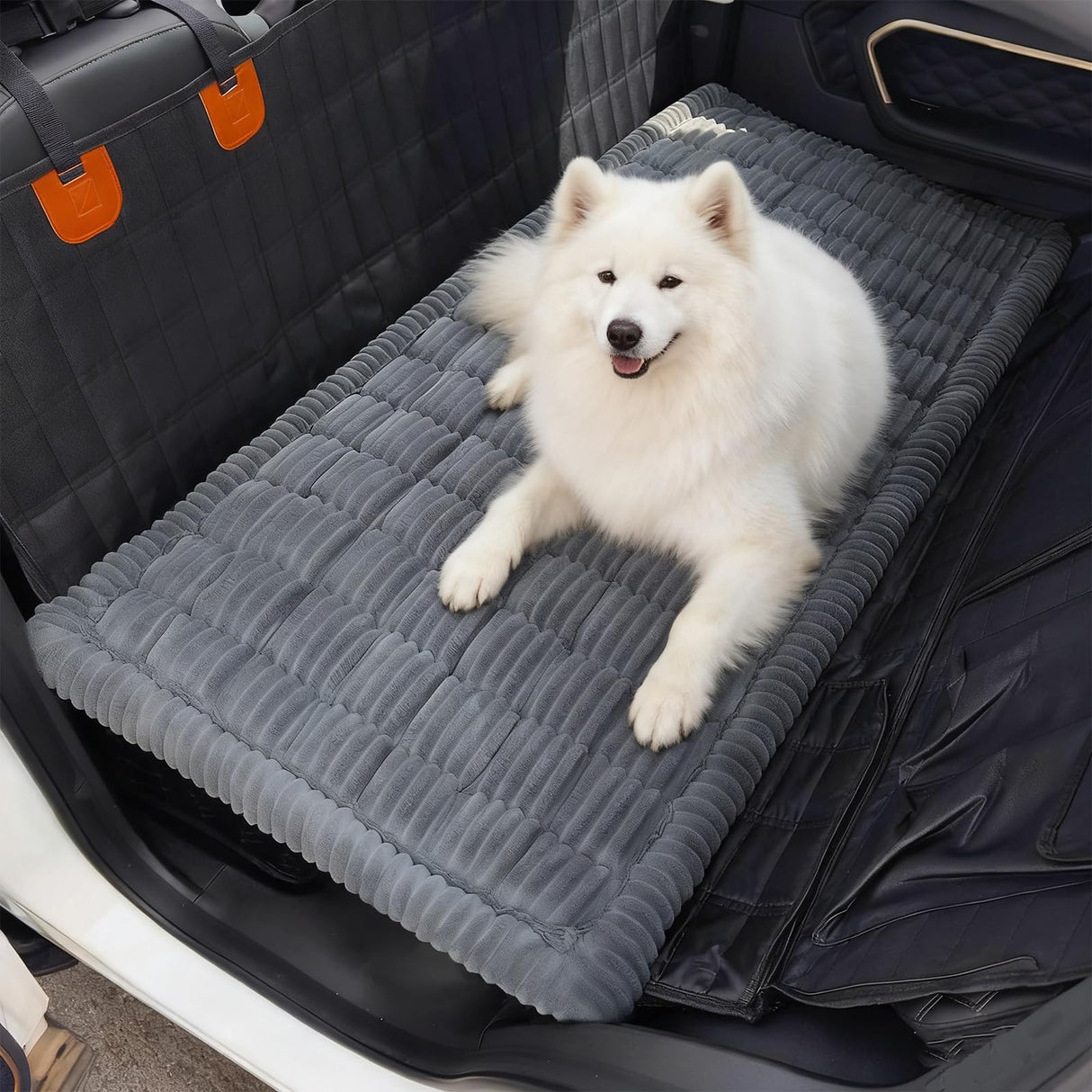 HYuMCCyhT Pet Couch Covers for Sofa Protector for Dogs Washable Backseat Pet Bed Mat Dog Bed Non-Slip Travel Pet Mat Fit (Grey, for Truck/Large SUVs（56.3"x28.7")