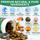 Hip and Joint Supplement for Dogs, Glucosamine Treats Chews with Chondroitin, MSM, Turmeric - Support Joint Pain Relief, Mobility, Reduce Occasional Discomfort, Fit All Ages and Breeds, 150 Soft Chew