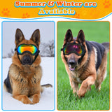 Dog Goggles for Large Dogs, UV Protection Dog Sunglasses, Adjustable Strap, Windproof、Dustproof、Anti-Fog Eye Protection Sunglasses for Large and Medium Dogs (Black Frame)