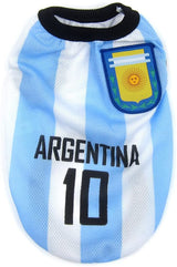 GabeFish Dog World Cup T Shirt Pets Football Jersey Sports Soccer National Team Vest Cat Summer Cool Clothes Apparel Argentina Small