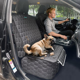 Meginc Front Seat Covers for Cars,Waterproof Car Seat Protector with Side Flaps 600D Fabric Front Seat Dog Cover for Trucks Vans SUVs Sedans, Non Slip Scratch Proof Seat Covers for Dogs in Car