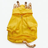 CHEERTAILS French Bulldog Clothes Dog Sweaters for Small Medium Dogs Girl Boy, Frenchie Clothes Sweater Funny Giraffe Costumes Winter Coat Hoodies Sweatshirt for Doggy and Cat,Yellow,M