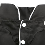 Zunea Faux Silk Dog Pajamas Shirts for Medium Size Dogs Soft Lapel Sleepwear Two-Legged Indoor Pjs Clothes T Shirt Pet Holiday Party Outfits Apparel Black 4XL