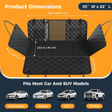 Dog Car Seat Cover for Back Seat, Hard Bottom Back Seat Extender for Dogs - Supports 400lbs,New Waterproof, Scratch Resistant, Anti Slip Portable Dog Hammock,Suitable for Cars, SUVs and Trucks(black)