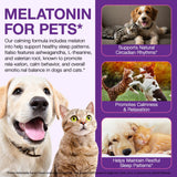 Melatonin for Pets, Melatonin for Dogs, Sleep Aid for Dogs, Melatonins for Cats, Support Aanxiety & Stress Relief, Promotes Relaxation and Deep Sleep, 2Oz Chicken Flavor