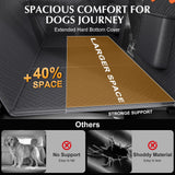 jov5tic Dog Truck Seat Cover for Back Seat,Hard Bottom Dog Hammock for Car, Pet Bed Extender for 2-4 Large Dogs with Waterproof Fabric,Holds 420 lbs Pet Hammock for Crew Cab Truck/SUV(Black,XL Size)