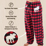 Lazy One Flannel Pajama Pants For Men, Men's Separate Bottoms, Lounge Pants, Animal, Plaid (Moose Plaid, SMALL)