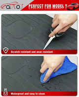 ZQULOYO Rear Seat Back Cover Backrest Protector for Tesla Model Y Accessories 2020 2021 2022 2023 2024 with Hook&Loop All Weather Split Dog Liner Pet Mat Cargo Trunk Liner 3 PCS