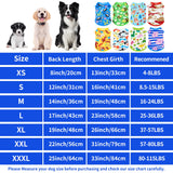 JpGdn 8PCS/Pack Dog Shirts Male for XXXL Dog Boy Sleeveless T Shirts Soft Stretchy Tank Top Tee Vest