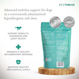 PetThrive Dog Hip and Joint Support Supplement Soft Chews with Resveratrol, Glucosamine, Chondroitin, Hyaluronic Acid, Bacon Flavor, Large Breed