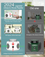 OADPAKE 2024 Ultrasonic Rodent Mouse Repellent with PIR & Flash Light - Effective Control for Mouse, Squirrel, Mice, Rat, Rodent, Spider, Roach, Bugs, Bat