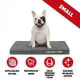 The Dog’s Bed Orthopedic Memory Foam Dog Bed Mattress, Linen Fabric, Grey Linen, Small, 2-Inch