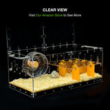 GuineaLoft™ Acrylic Cage (Model-P3) - Small 2x1 ft Enclosed w/Lid & Bottom for Hamsters, Rats, Mice, Gerbils, Also Works for a Single Guinea Pig, or as a Transport Cage