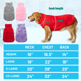 KAYCOWZA Dog Jacket for Cold Weather, 2 Pack Cozy Winter Warm Turtleneck Pet Coat Clothes for Large Medium Small Dogs, Fleece Adjustable Pullover Dog Vest Sweater (M-XXL)