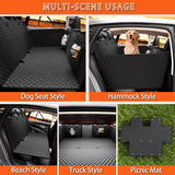Chilino Back Seat Extender for Dogs - Large Space, Waterproof Dog Car Seat Cover for Back Seat with Hard Bottom Holds 420lbs, Upgraded Material Waterproof Pet Car Bed Dog Hammock for Car, SUV,Truck