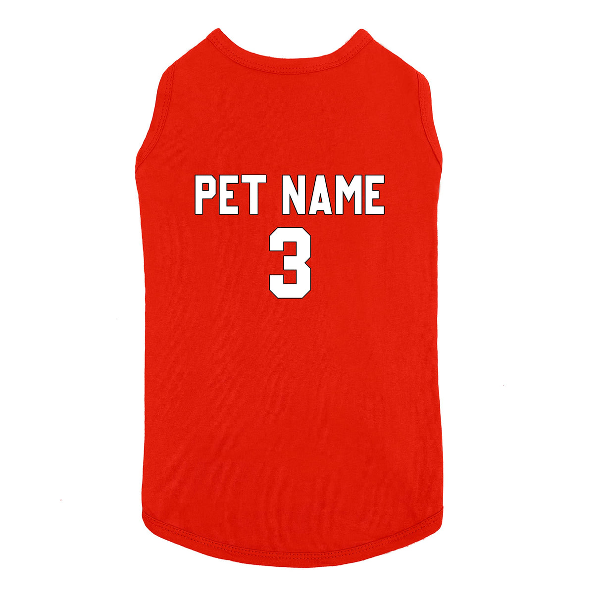 Custom Dog Clothes - Design Your Own Pet Shirt Add Name Number Personalized T-Shirt Jersey for Small Medium Large Dogs Red