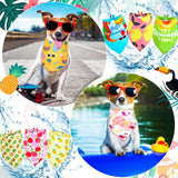 Frienda 20 Pcs Summer Spring Dog Bandanas Hawaiian Style Washable Triangle Pet Bibs Assortment Puppy Kerchief Accessories for Small Medium Pets Dogs Cats(Large)