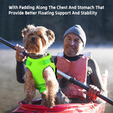 Dogcheer Dog Life Jacket with Double Rescue Handle, Reflective Dog Harness Life Vest for Swimming Boating, Adjustable Pet Swim Vest Dog Flotation Device DFD for Small Medium Large Dogs - Green S