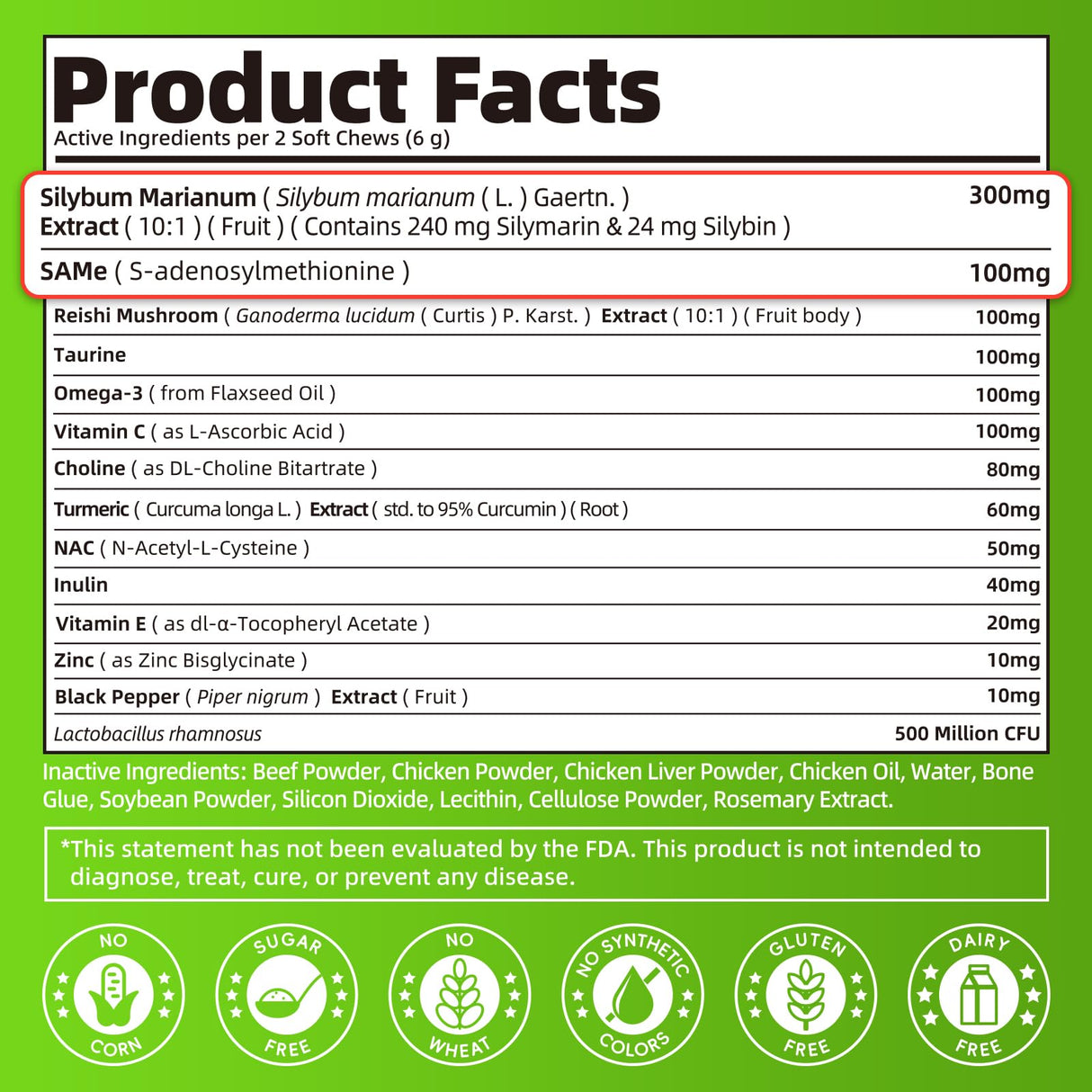 POPPAW Dog Liver Support Chews - with Milk Thistle (Silybum), Same & NAC - Liver Supplement for Metabolic - Detox - Gut & Immune Health - Beef Flavor, 90 Soft Chews