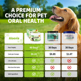 Aloevia Dog Dental Powder for Teeth 200g -Enzymatic Plaque & Tartar Remover, Teeth Cleaning Powder for Fresh Breath, 90 Day Supply for All Breeds
