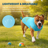 ROZKITCH 2 Pack Cooling Dog Shirt, Breathable Sun Protection T-Shirts, Pet Summer Vest, Quick Dry Dog Summer Clothes Beach Hiking Wailking for Large Dogs Boy Girl Orange&Blue 2XL