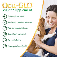 Load image into Gallery viewer, Ocu-GLO PB Vision Supplement for Small Dogs &amp; Cats – Easy to Administer Powder Blend with Lutein, Omega-3 Fatty Acids, Grape Seed Extract and Antioxidants to Promote Eye Health, 30ct Sprinkle Capsules

